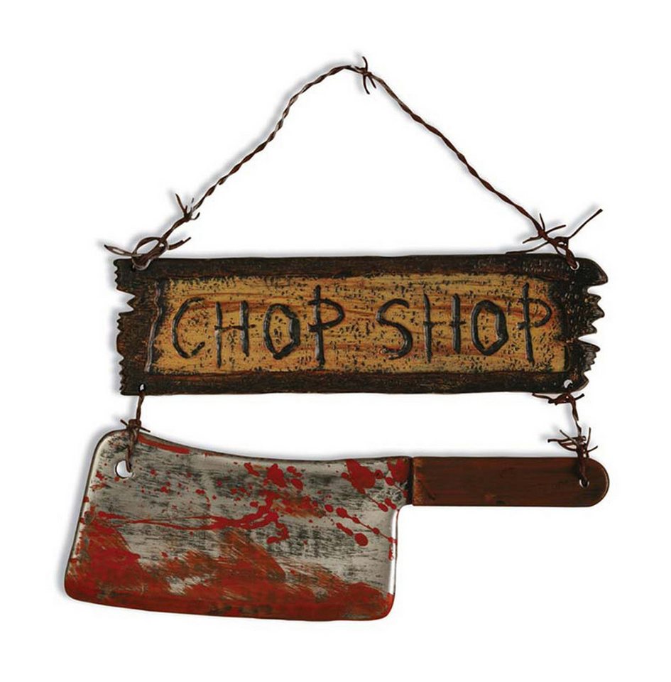Rubies Niederlande b.v. Dekoobjekt Halloween Schild mit Beil  Chop Shop  25 cm  von Rubies Niederlande b.v.