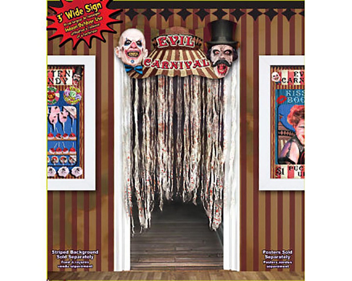 Rubies Niederlande b.v. Dekoobjekt Türvorhang Horror Zirkus  120 cm breit  Gruselig von Rubies Niederlande b.v.