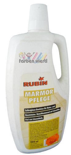 Rubin Marmorpflege 1 Liter Selbstglanzemulsion Pflegeprodukt für Marmor und Naturstein von Rubin