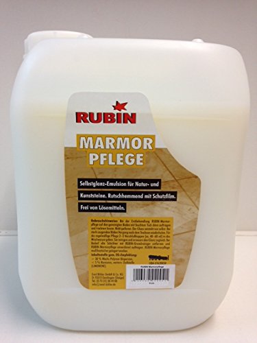 Rubin Marmorpflege 5 Liter Selbstglanzemulsion Pflegeprodukt für Marmor und Naturstein von Rubin