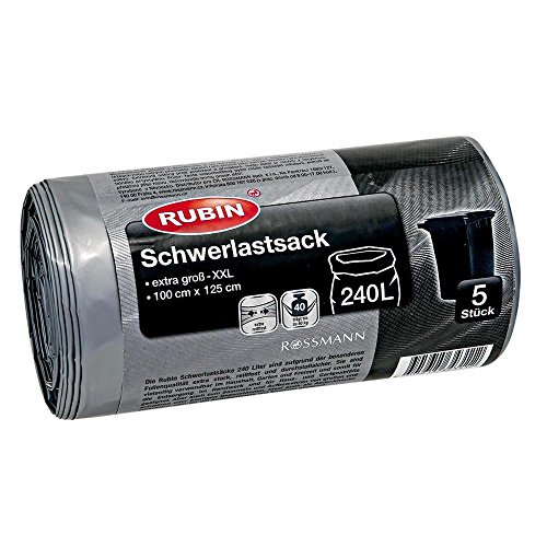 Rubin Schwerlastsack 240 l 5 Stück, 1er Pack von Rubin