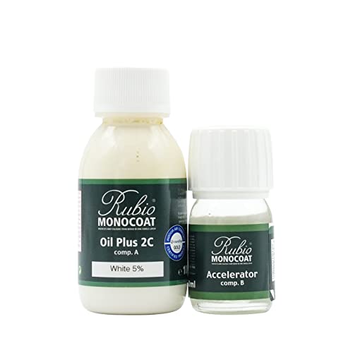 Amazon Set -Oil Plus 2C - White 5% von Rubio Monocoat