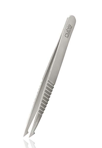 Rubis Pinzette Evolution 2in1 - spitz, schräg und fein - Splitterpinzette für eingewachsene Haare und Splitter - Pinzette Augenbrauen zupfen - ProGrip von Rubis