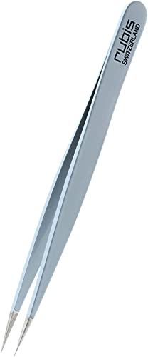 Rubis Splitterpinzette - Spitze Pinzette für Splitter und eingewachsene Haare - Spitzpinzette (Hellblau) von Rubis
