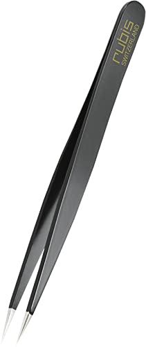 Rubis Splitterpinzette - Spitze Pinzette für Splitter und eingewachsene Haare - Spitzpinzette (Schwarz) von Rubis