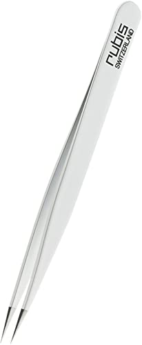 Rubis Splitterpinzette - Spitze Pinzette für Splitter und eingewachsene Haare - Spitzpinzette (Weiss) von Rubis
