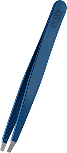 Rubis Universal Augenbrauen Pinzette - gerade Spitze - Pinzette Augenbrauen zupfen - Blau von Rubis