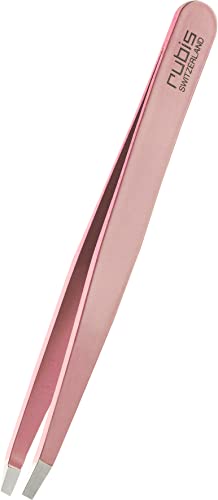Rubis Universal Augenbrauen Pinzette - gerade Spitze - Pinzette Augenbrauen zupfen - Rosa von Rubis