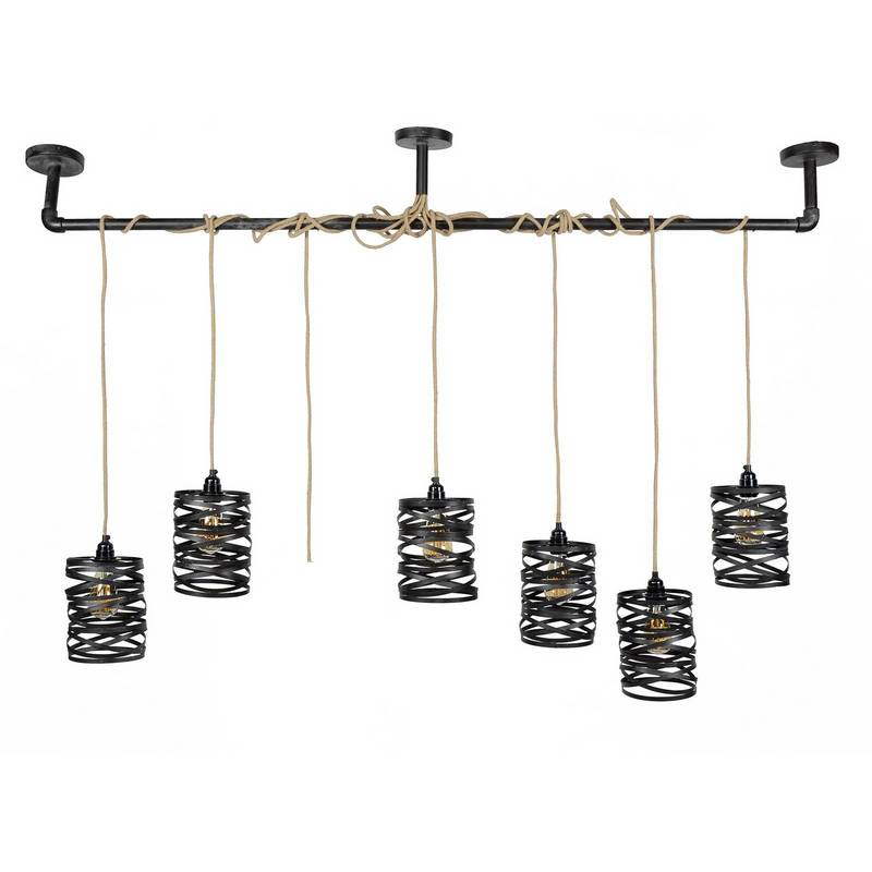 Rubjerg Hängeleuchte Wohnzimmerlampe Lampe 7 Spiralschirmen SIEHE TEXT/FOTO von Rubjerg