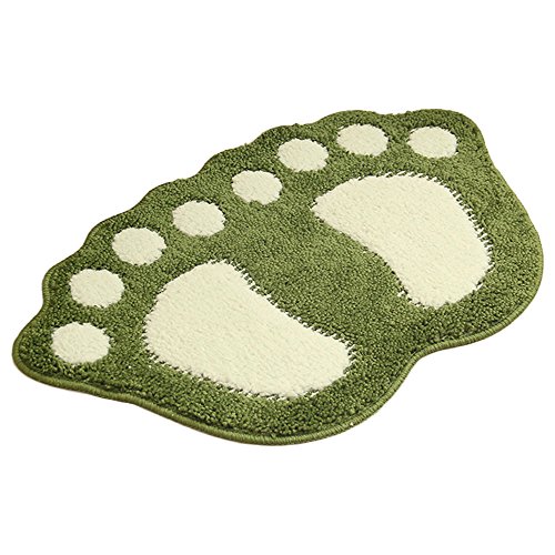 Rubruan Badezimmer Teppich Fußmatte Badematte - Niedliche Pfote Füsse Dusche WC Tür Badewanne rutschfeste Türmatte Wasser Absorbierend Schnell Trocknend Badvorleger Matte – 40cm x 60cm von Rubruan