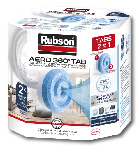 Rubson Aero 360 Nachfüll-Tabs für Luftentfeuchter, 2 Stück von Rubson