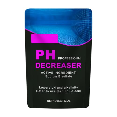 100g Natriumbisulfat-pH-Senker für Pools und Alkalinitätssenker - Senkt Schnell & Effektiv einen zu hohen pH Wert im Pool - einfache Dosierung direkt ins Wasser - pH Regulierung Pool (1) von Rubu22a