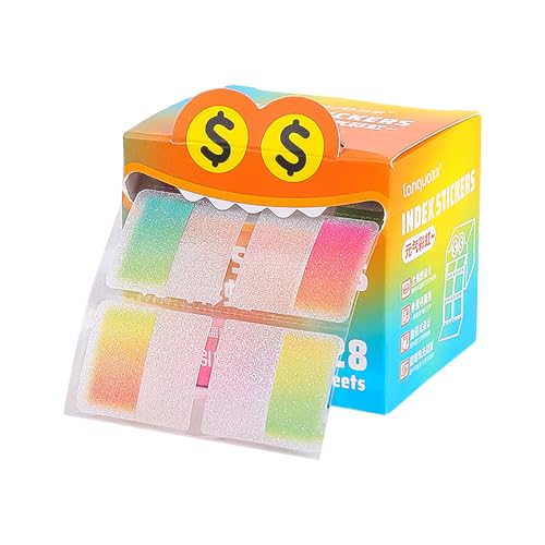 105 Stück Haftstreifen, kleine Seitenmarker Selbstklebend,Transparent Sticky Notes, Klebezettel die als Tabs for Books und Index Annotating Tabs, Repositionierbar (Bunt) von Rubu22a