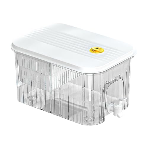 3,5 L/8L Getränkespender mit Zapfhahn, Getränkespender aus Glas mit Zapfhahn aus massivem Edelstahl für geeiste Säfte, Wasser, hausgemachte Getränke, Partys, Hochzeiten,Camping (3.5L) von Rubu22a