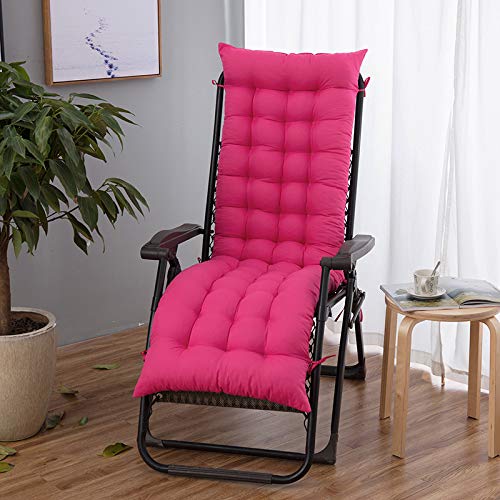 Patio Lounge Chair Kissen, Chaise Lounge Kissen,Auflage Für Garten-Liege, Thick Stuhlkissen Matratze Garten Sonnenliege Lehnstuhl, Für Reisen Holiday Garden Indoor Outdoor,Rosa,53x155cm(21x61inch) von Ruby Lil