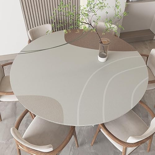 Ruby Lil PU-Leder Große Runde Tischunterlage, wasserdichte Tischschutzmatte Leicht Zu Reinigen Für Zu Hause Esszimmer Couchtisch Dekor,A,50cm(20in) von Ruby Lil