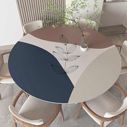 Ruby Lil PU-Leder Große Runde Tischunterlage, wasserdichte Tischschutzmatte Leicht Zu Reinigen Für Zu Hause Esszimmer Couchtisch Dekor,C,140cm(55in) von Ruby Lil