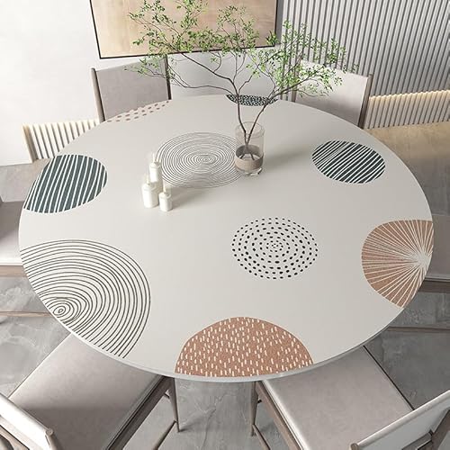 Ruby Lil PU-Leder Große Runde Tischunterlage, wasserdichte Tischschutzmatte Leicht Zu Reinigen Für Zu Hause Esszimmer Couchtisch Dekor,H,120cm(47in) von Ruby Lil