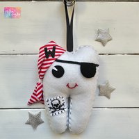 Personalisierte Piraten-Zahnfee-Kissen, Personalisierte Tasche, Junge Oder Mädchen von RubyLewisDesigns