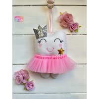 Personalisiertes Tutu-Zahnfee-Kissen Mit Glitzer-Krone Oder Schleife Und Zauberstab. Ideale Geschenkidee Mädchen Junge von RubyLewisDesigns