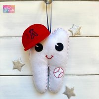 Personalisiertes Zahnfee-Kissen, Sportliche Baseballkappe, Personalisierte Tasche, Jungenmädchen von RubyLewisDesigns