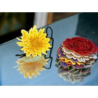 Elegante Blüten Untersetzer Coaster Elegante Blüten Untersetzer Coaster von RubyRoseDiamondArt