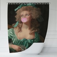 Smaragdgrüner Duschvorhang - Feminine Badezimmer Dekor Vintage Style Decor von RubyandB