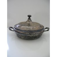Hess & Culbertson Silberne Servierschale Mit Deckel - Ende 1800 Anfang 1900 Selten von RubyandSofia