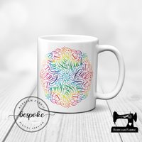 F K It Mandala, Weiße Tasse, Näh-Humor, Lustig, Becher, Quilten, Handwerk, Geschenkidee, Crafty, Sewist, Näherin von RubyjamFabric