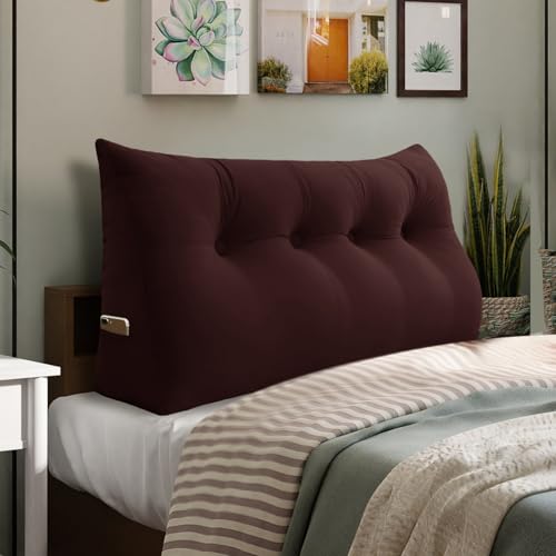 Rucener Großen Dreieckigen Kissen Hohen Rückenlehne Kissen Hohen Rückenlehne Kissen Rückenlehne für Bett Perfekt AlsKissen Zum Fernsehen und Lesen Gibt 120cm von Rucener