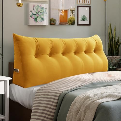 Rucener Großen Dreieckigen Kissen Hohen Rückenlehne Kissen Hohen Rückenlehne Kissen Rückenlehne für Bett Perfekt AlsKissen Zum Fernsehen und Lesen Gibt 180cm von Rucener