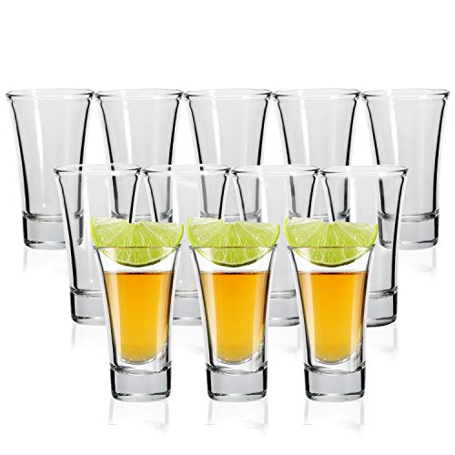 Schnapsglas, RUCKAE 60 ml Schnapsgläser mit schwerem Boden, klare Schnapsgläser Set von 12 (kegelförmig) von Ruckae