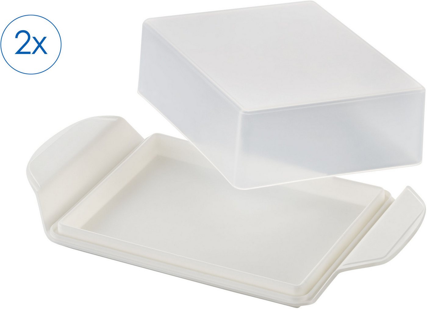 Ruco Butterdose mit Deckel, 2er Set, Kunststoff, (2-tlg), Butterglocke 250 g, Made in Germany von Ruco