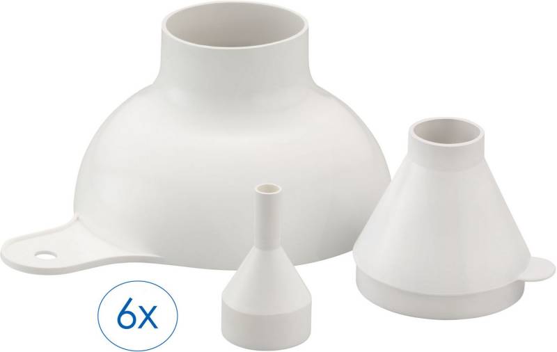 Ruco Trichter 6- teiliges Set in 3 Größen, (6-tlg), Trichter, Pulvertrichter, Trichter-Set, Made in Germany von Ruco