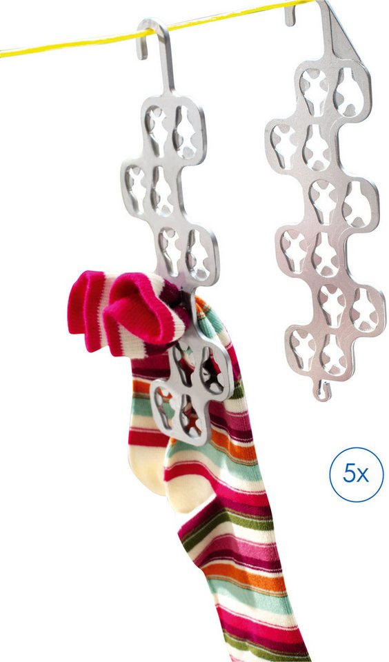 Ruco Wäscheklammern Sockensortierer, 5er Set, Sockenclips, Sockenklammern, Wäscheklammern, Made in Germany von Ruco