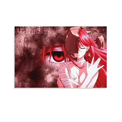 Rudd Elfen lied_1 Anime-Poster, Wandkunstdruck, Retro-ästhetische Raumdekoration, Malerei, Leinwand, Poster für Zuhause und Büro, 30 x 45 cm von Rudd