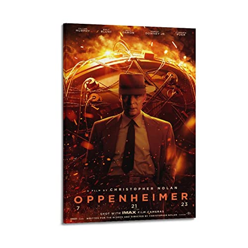 Rudd Oppenheimer Filmposter, Wandkunstdruck, Retro, ästhetische Raumdekoration, Malerei, Leinwand, Poster für Zuhause und Büro, Dekorationen, 20 x 30 cm, Rahmenstil von Rudd