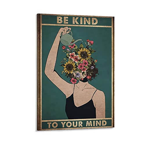 Rudd Poster "Mental Be Kind To Your Mind", dekoratives Gemälde, Leinwand, Wandposter und Kunstbild, modernes Familien-Schlafzimmer, 40 x 60 cm von Rudd