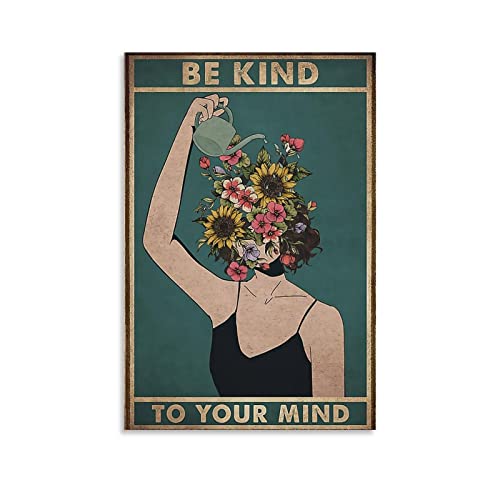 Rudd Poster "Mental Be Kind To Your Mind", dekoratives Gemälde, Leinwand, Wandposter und Kunstbild, modernes Familien-Schlafzimmer, 60 x 90 cm von Rudd