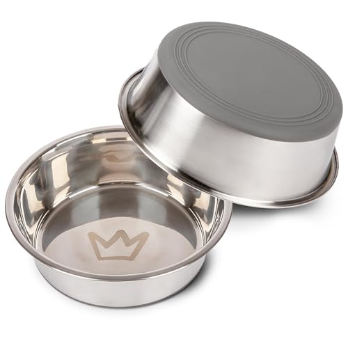 Rudelkönig Hundenapf Edelstahl - 2er Pack - 900ml Napfset - Rutschfester Hunde Fressnapf - Spülmaschinenfester Futternapf Hund - Hundenapf kleine Hunde und mittelgroße Hunde Rudelkönig Hundenapf Edelstahl - 2er Pack - 900ml Napfset - Rutschfester Hunde Fressnapf - Spülmaschinenfester Futternapf Hund - Hundenapf kleine Hunde und mittelgroße Hunde von Rudelkönig