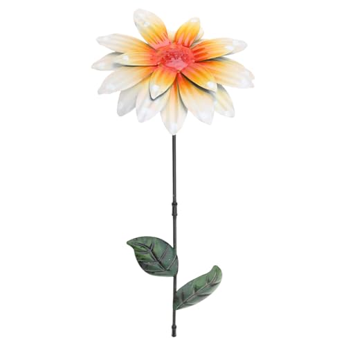 Metall Blumen Dekorative Gartenstufe Freien Garten Dekore Mit Farbenfrohen Blumenverzierungen Hof Pfiche Frühlingsdekorationen Metall Stakes von Rudiaoa