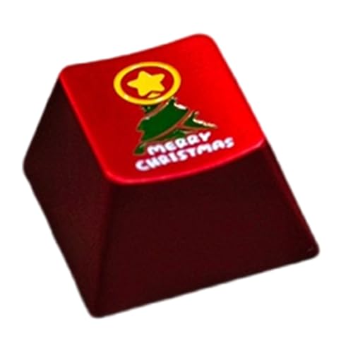 Original Tastenkappe aus Aluminiumlegierung mit buntem Weihnachtsthema für mechanische Tastaturen von Rudiaoa