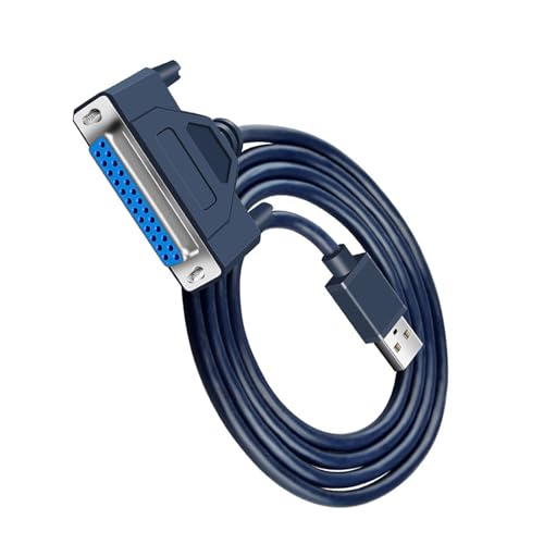 Rudiaoa Druckerkabel USB 2.0 Bis Paralleladapter DB25 Paralleler Druckerkabeladapter Mit Daumenschrauben Anschlüssen Datenübertragung von Rudiaoa