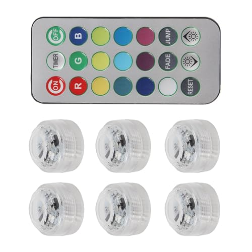 Rudiaoa Farb LED Nachtlicht Set Mit Fernbedienung Und 6 Wasserdichten Lampen Für Kreative Dekoration 3D Druckzubehör von Rudiaoa