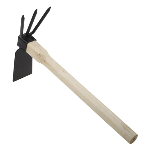 Rudiaoa Kleine Handbagger Und Hacke Kombination Gartenwerkzeug Stark Und Für Scharfe Hacke Und Lockerer Bodenhandwerkzeug Anti Biegen von Rudiaoa