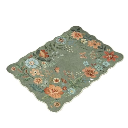 Rudiaoa Kleine Teppiche 60x90 cm Fleckbeständige Und Waschbare Bodenmatten Für Küchenbad Und Schlafzimmer Verwenden Sie Waschbare Küchenteppiche von Rudiaoa