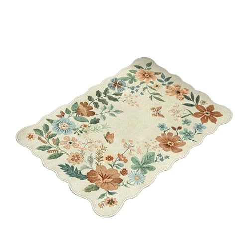 Rudiaoa Kleine Teppiche 60x90 cm Fleckbeständige Und Waschbare Bodenmatten Für Küchenbad Und Schlafzimmer Verwenden Sie Waschbare Küchenteppiche von Rudiaoa