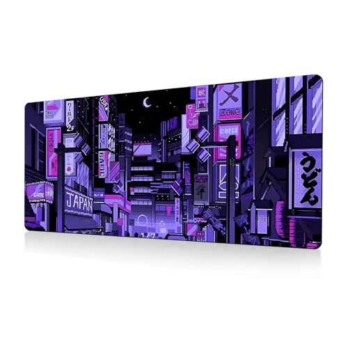 Schreibtischunterlage für Gaming, erweiterte große Büro-Tastatur, PC, Laptop für Damen, groß mit genähten Kanten, großes Pad für Gaming und Büro von Rudiaoa