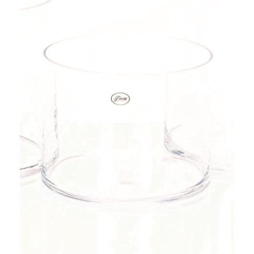Rudolph Keramik Dekoglas Vase Zylinder H. 15cm Ø 19cm Glas klar rund von Rudolph Keramik