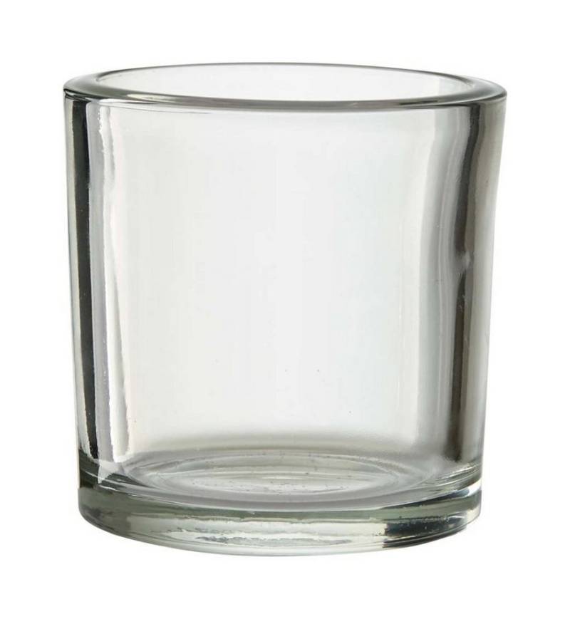 Rudolph Keramik Teelichthalter, Transparent H:10cm D:10cm Glas von Rudolph Keramik